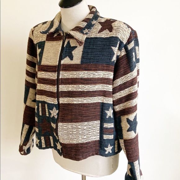 Shaver Lake Woven Star and Stripe Print Jacket - Picture 4 of 8